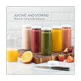 thumbnail image 4 of 8 Pcs Bouteilles Réutilisables 16Oz Bouteilles en Verre avec Bouchon avec Couvercles et Pots, 4 of 7
