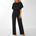 thumbnail image 4 of Combinaison pour Femmes Combinaison Droite Tenue de Boîte de Nuit pour Femmes Jambe Courte Combinaison Ceinturée avec Manches, 4 of 4