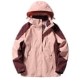 thumbnail image 2 of Imperméable à Capuche pour Femmes, Manteau de Pluie d'Extérieur à une Seule Couche, Ensemble Décontracté à Revers, Fermeture Éclair, Coupe Ample, Haut Doux, Manteau à Capuche, Coupe-Vent d'Extérieur, Veste en Liquidation, 2 of 3