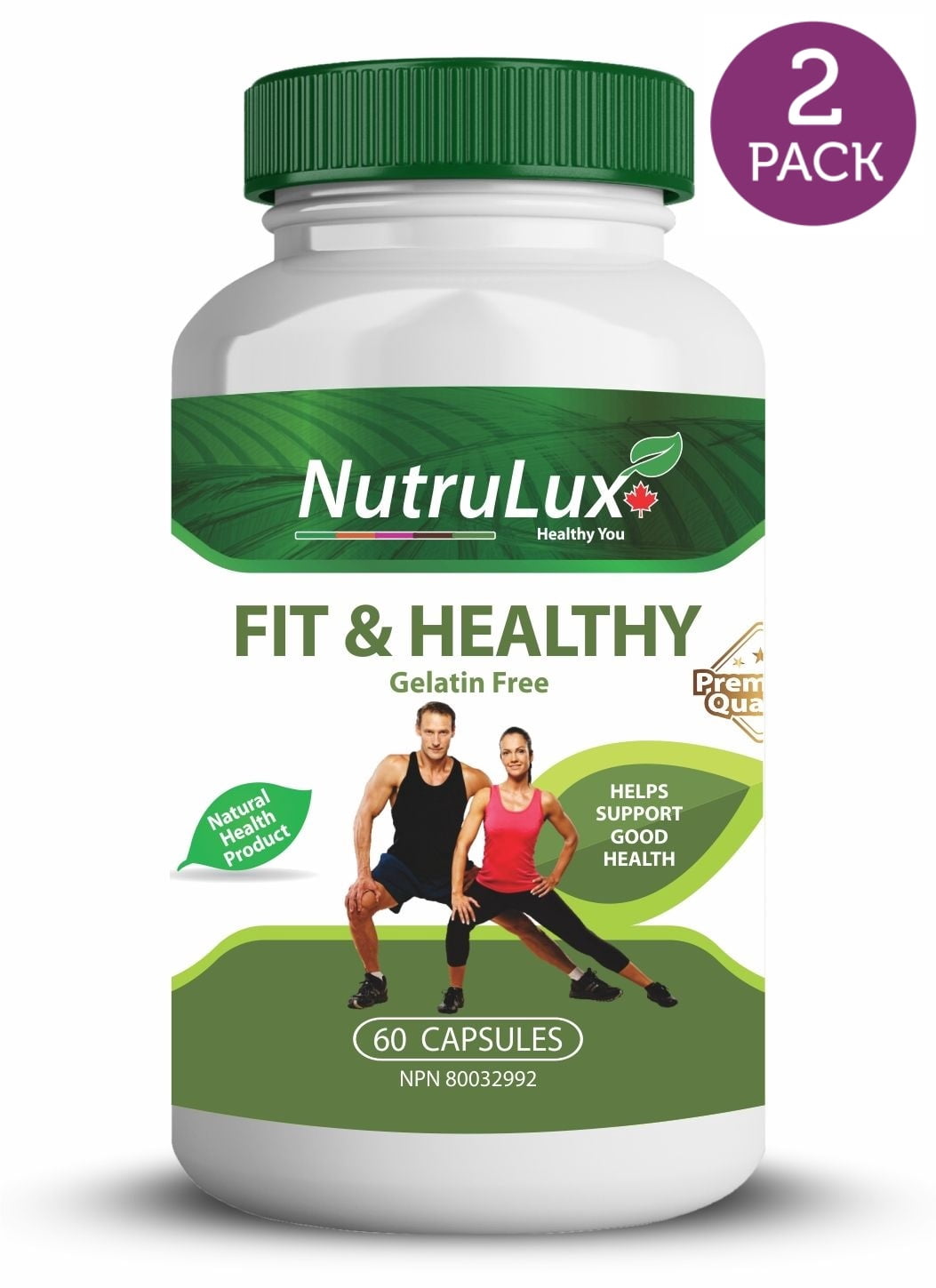 Fit & Healthy ( 10 mg Vitamin B12 ) Halal Gelatin Free Capsules(Pack of 2)