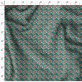 thumbnail image 4 of Soimoi Green Poly Georgette Fabric Leaves & Floral Print Fabric by the Yard 42 Inch Wide, 4 of 6
