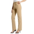 thumbnail image 1 of Soki Dress Pants Women Work Business Pants Tummy Control Office Straight Leg Trousers High Waisted Ladies Slacks, 1 of 8