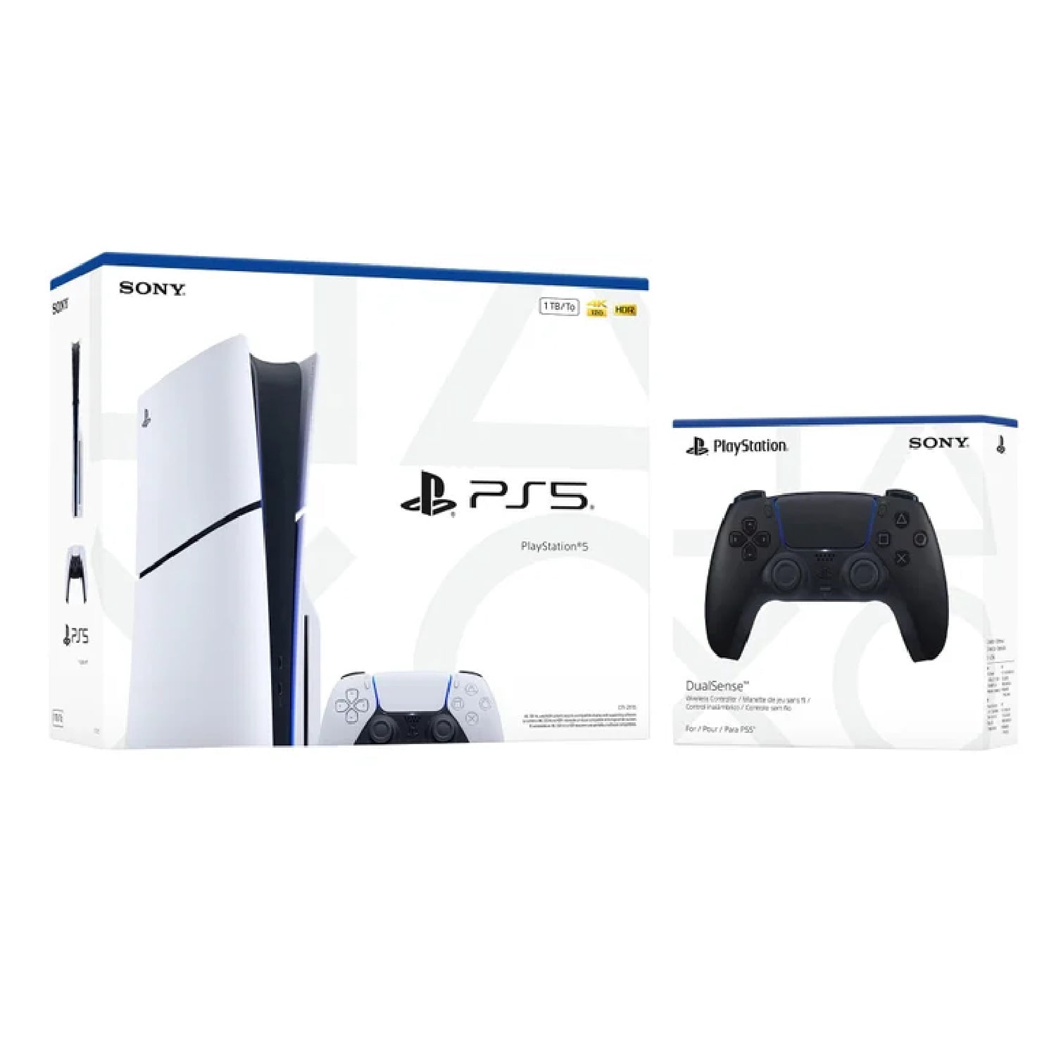 Sony PlayStation 5 Disc Edition Console Bundle with Midnight Black DualSense Wireless Controller