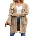thumbnail image 2 of MesaSe Womens Long Sleeve Cable Knit Cardigan Sweaters Open Front Fall Outwear Coat, 2 of 8
