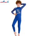 thumbnail image 3 of Combinaison de Plongée pour Enfants Combinaison à Manches Longues Maillot de Bain Combinaison de Bain Bleu P, 3 of 6