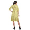 thumbnail image 2 of Moomaya Robe en Coton Imprimée pour Femme Longueur Midi Manches Courtes Tenue d'Été Vêtements, 2 of 4