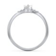 thumbnail image 4 of Birthstone Heart Ring with Shoulder Accents - Cubic Zirconia / White Topaz (April), 4 of 4