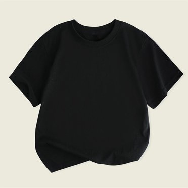 AherBiu Toddler Cotton Tshirts for Girls Boys Shorts Sleeve Shirts for Baby Tees Summer Solid Color T Shirts