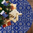 thumbnail image 2 of Blue 35In Christmas Tree Skirt Christmas Tree Bottom Decoration For Merry Christmas Party Christmas Tree Decoration Comes With Socks Tree Skirt And Socks Set, 2 of 6