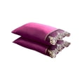thumbnail image 1 of Solid Color Lace Embroidered Pillowcase Pair Soft Skin-Friendly Home Bedding Cover, 1 of 6
