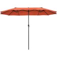 thumbnail image 3 of Patiojoy Parasol de Patio Double Face de 15 Pi, Parasol de Marché Extra-Grand pour l'Extérieur, Orange, 3 of 7