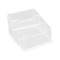 thumbnail image 4 of Luzkey Présentoir en Acrylique pour Bureau, Support de Cartes de Visite, Support de Rangement pour Salons, Exposition, Réceptionniste 3 Emplacements 11x9.8x6cm, 4 of 8