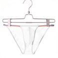 thumbnail image 5 of Fridja Men Casual Fashion Solid Charming Cutout Open File Ice Silk Briefs Comfort Flex Fit Underpants, 5 of 5