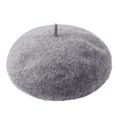 thumbnail image 2 of Women New Solid Color Adjustable Wool Beret Wool Warm Hat In Autumn And Winter, 2 of 5