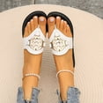 thumbnail image 5 of Gspmoly Sandales de Plage pour Femmes, Mode Décontractée pour Femmes, Printemps, Nouvelles, Couleur Unie, Bout Rond, Sandales de Plage, Pantoufles pour Femmes, Blanc 39, 5 of 5