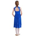 thumbnail image 2 of RUNQHUI Robe de Danse Lyrique Ballet Strass pour Filles Patinage Artistique Sans Manches Justaucorps Jazz Latin Danse Moderne Bleu Royal 6, 2 of 7