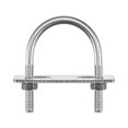 thumbnail image 1 of Unique Bargains Round U-Bolts 3 Sets 44mm Inner Width 69mm Length M8 with Nuts and Plates, 1 of 5
