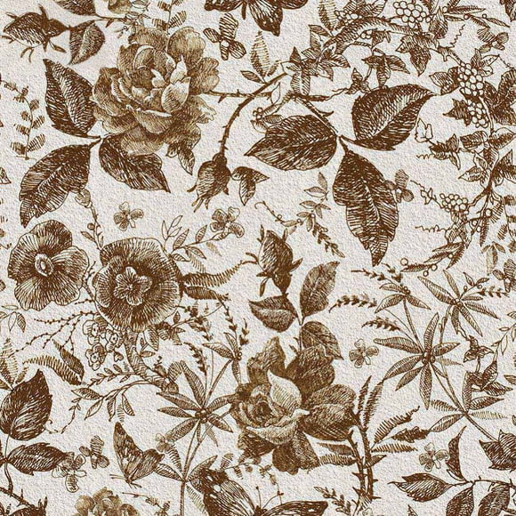 HLONK Floral Wallpaper Peel and Stick Beige Wallpaper 15.7”W X 98.4”L Boho Wallpaper Vintage Sketch Butterfly Rose Wallpaper Wallpaper