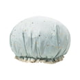 thumbnail image 1 of EGNMCR Shower Cap Bath Cap Shower Cap Double Layer Lace Hair Cap Reusable Plastic Elastic Bathing For Spa Hotel And Hair Salon Shower Cap, 1 of 2