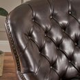 thumbnail image 4 of Tori Tufted Brown Leather Club Chair, 4 of 4