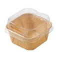 thumbnail image 2 of Birdeem Disposable Paper Takeout Boxes With Clear Lids, Square Bakery Packaging Containers for Desserts, Cakes, and Fruit, Bulk 50 Pack, 2 of 7