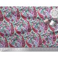 thumbnail image 3 of Soimoi Moss Georgette Fabric Leaves Artistic Print Fabric by The Yard 42 Inch Wide, 3 of 3