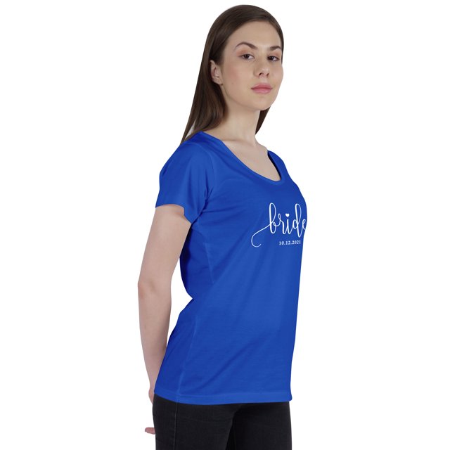 Inkdotpot T-Shirt Personnalisé pour Femmes Haut Annonce de Mariage de la Mariée