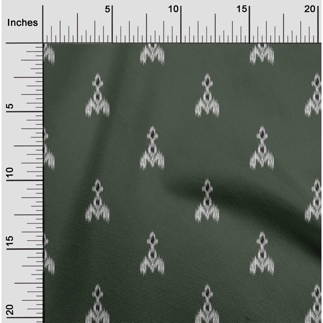 oneOone Silk Tabby Fabric Ethnic Ikat Decor Fabric Printed BTY 42 Inch Wide