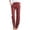 Wine, variant on LLYwey Deals Clearance Womens Chinos Pants Ladies Spring Printed Elastic Waist Full Length Casual Pants Nine-Point Pants New Full Length Pants Trousers Regular Fitted Wine 3XL