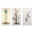 thumbnail image 2 of Designart "Vintage Illustration Geometric Tree of Wisdom II" Modern Geometric Framed Wall Art Set Of 3 - Blue Abstract Frame Gallery Set For Office Decor, 2 of 6