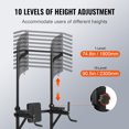 thumbnail image 3 of KFFKFF Strength Training Tower, Pull Up Bar Stand with 10-Level Height Customization, Comprehensive Home Gym Fitness Gear, 7-Level Backrest Adjustment, Cushioned Elbow Pads, Supports 440LBS, 3 of 9