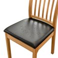 thumbnail image 1 of Seat Covers for Dining Chairs, Stretch Waterproof PU Dining Chair Seat Covers Set of 4, Removable Dining Room Chair Seat Covers Washable Kitchen Chair Seat Covers with Elastic Bands (Black), 1 of 5
