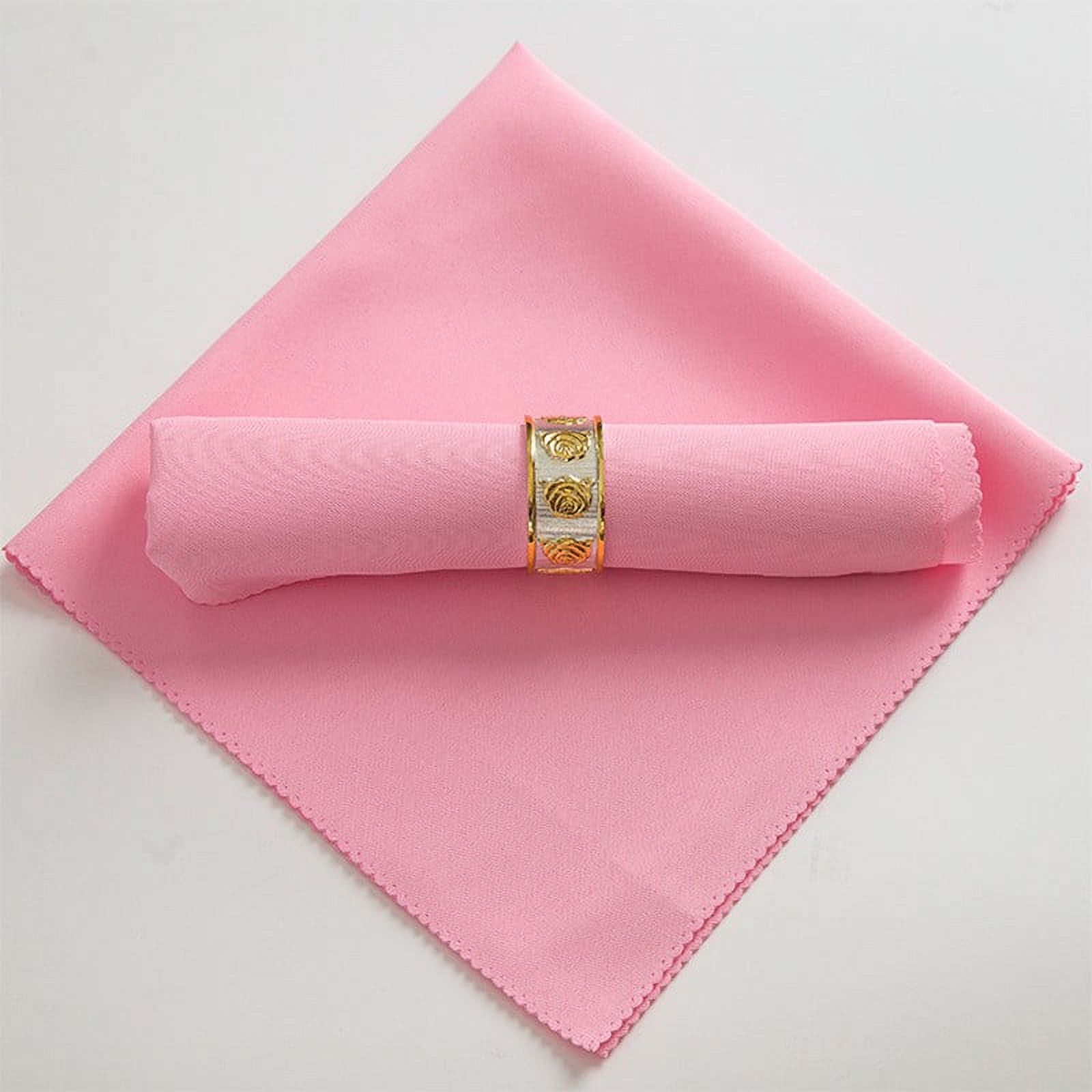 Napkins Cloth Washable, Pink Cloth Napkins, 18.9x18.9Inch Soft Cotton Dinner Napkins Cloth, Rustic Table Napkins, 6Pcs Reusable Table Napkin with Hemmed Edges