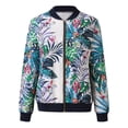 thumbnail image 4 of Leutsin Blouson Bomber pour Femme Mince d'Été Haut Manteau Transitionnel à Fermeture Éclair Col Montant Vêtement d'Extérieur, 4 of 5
