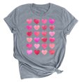 thumbnail image 1 of Meichang T-Shirts Cœur d'Amour pour Femmes T-Shirts de la Saint-Valentin Imprimé Cœur Manches Courtes Hauts Mignons Col Rond Cadeaux de la Saint-Valentin pour Femmes, 1 of 2