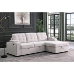 Arel LHF Sectional Sleeper Bed, Beige