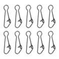 thumbnail image 1 of Unique Bargains 24Lbs Stainless Steel Fishing Snaps Swivels Clips Quick Change Black 150 Pack, 1 of 6