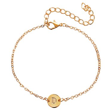 Fashion Women Gift 26 English Letter Name Chain Pendant Bracelet Jewelry