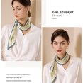 thumbnail image 5 of Lightweight square satin scarf - small silk scarf for sleeping, 5 of 5