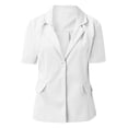 thumbnail image 2 of UPPADA Womens Short Sleeve Blazer Jackets Business Casual Open Front Office Work Cardigan Coats Basic Solid Color Blazers, 2 of 4