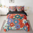 thumbnail image 2 of YST 7 Piece Groovy Flower Comforter Set, Full Size, Retro Aesthetics Floral Bedding, 2 of 5