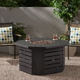 thumbnail image 3 of Newest Octagon Iron Fire Pit with Built-in Propane Tank Space, 50000 BTU, Black Rust-Resistant, 42” Outdoor Firepit, 3 of 9