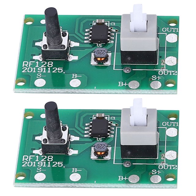 2 Pcs Module de Contrôleur de Lampe Solaire avec 8 Modes de Lumière et Interrupteur 1.2V