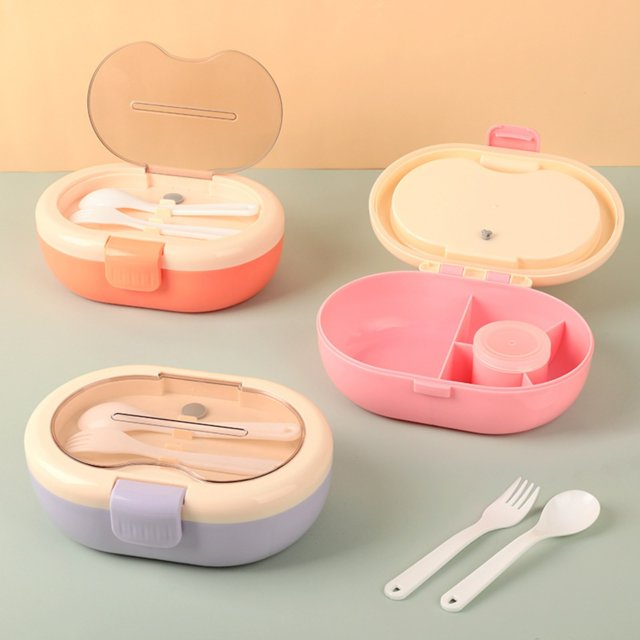 Boîte à Lunch à Compartiments de Qualité Alimentaire, en Acier Inoxydable, Compatible Micro-Ondes, Sans Bpa, Étanche, pour Enfants/Bureau, Boîte à Bento Portable, PENDANE, Orange