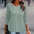 thumbnail image 2 of AherBiu Womens Long Sleeve Tops Crewneck Pullover Spring Sweater Top T Shirts Solid Color, 2 of 6