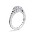 thumbnail image 4 of 0.60 Carat Excellent Princess Cut Natural Diamond Unique Halo Ring for Engagement Solid 14K White Gold Size 8.5, 4 of 8