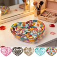thumbnail image 1 of CQCYD 5Pcs Heart Shaped Resin Bowl, Transparent Jewelry Dish, Decorative Organizer For Rings Earrings, Beautiful Patterned Craft Display, Valentine's Day Gift, 1 of 9