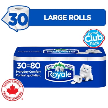 Royale Everyday Comfort, 2 Ply Toilet Paper, 30 Equal 80 Bathroom Tissue Rolls