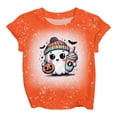 thumbnail image 4 of GDREDA Mignon Halloween T-Shirt à Manches Courtes Imprimé pour Filles Haut Décontracté à Col Rond pour les Festivités d'Automne Jaune, 6-7 Ans, 4 of 4