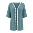 thumbnail image 4 of Timegard Womens Cardigan Plus Size Lace 1/2 Sleeve Open Front Tops Blouses Fall Lightweight Comfy Jacket, 4 of 5